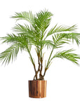 Artificial Palm Tree Areca 90cm Copper Planter Trees-0