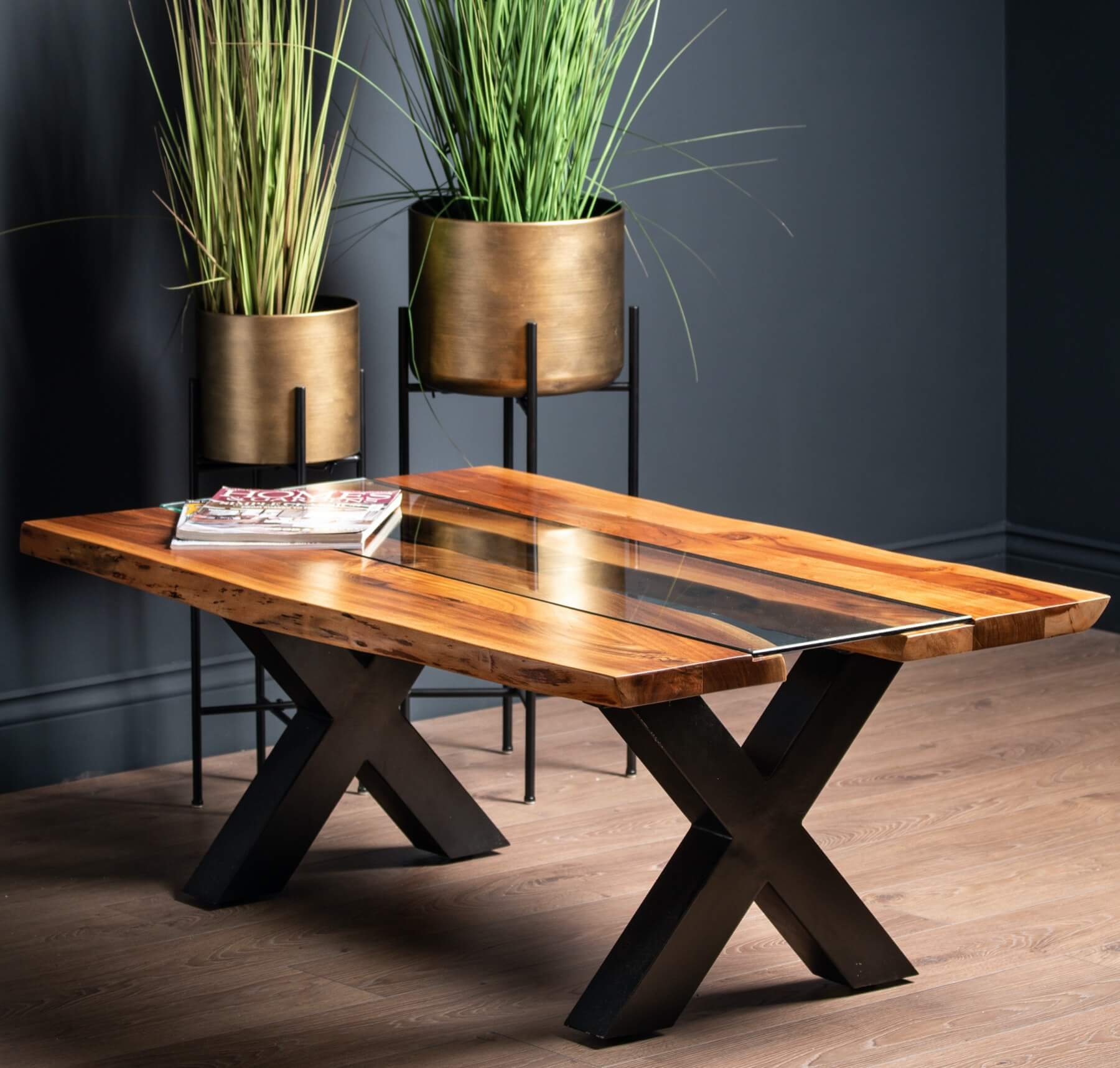 Handcrafted Live Edge River Coffee Table | Unique Wood Design