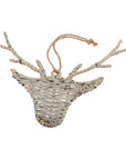 Handwoven Wicker Reindeer Hanging Decoration