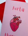 Aorta thank you heart cardiology anatomical biology science card