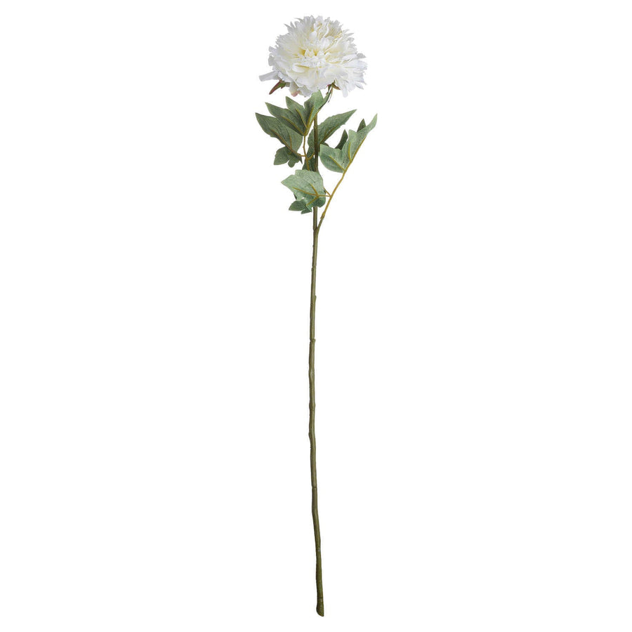 Handcrafted white artificial peony with layered petals, realistic texture, and tonal variations for floral arrangements. by Sostter at brixbailey.com