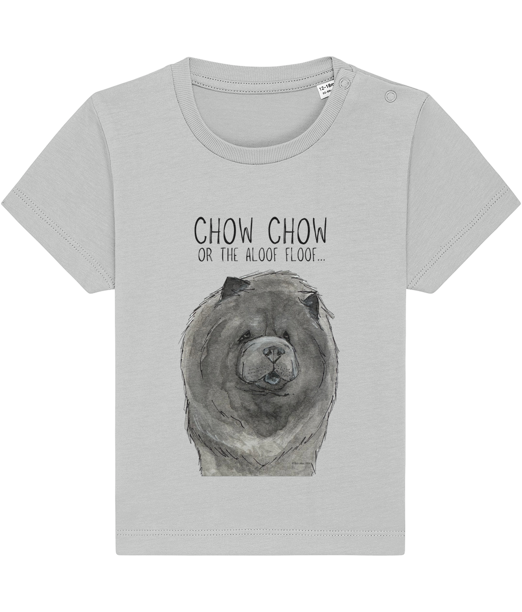 Cute &amp; Comfy Blue Chow Chow Baby T-Shirt – Perfect for Little Dog Lovers!