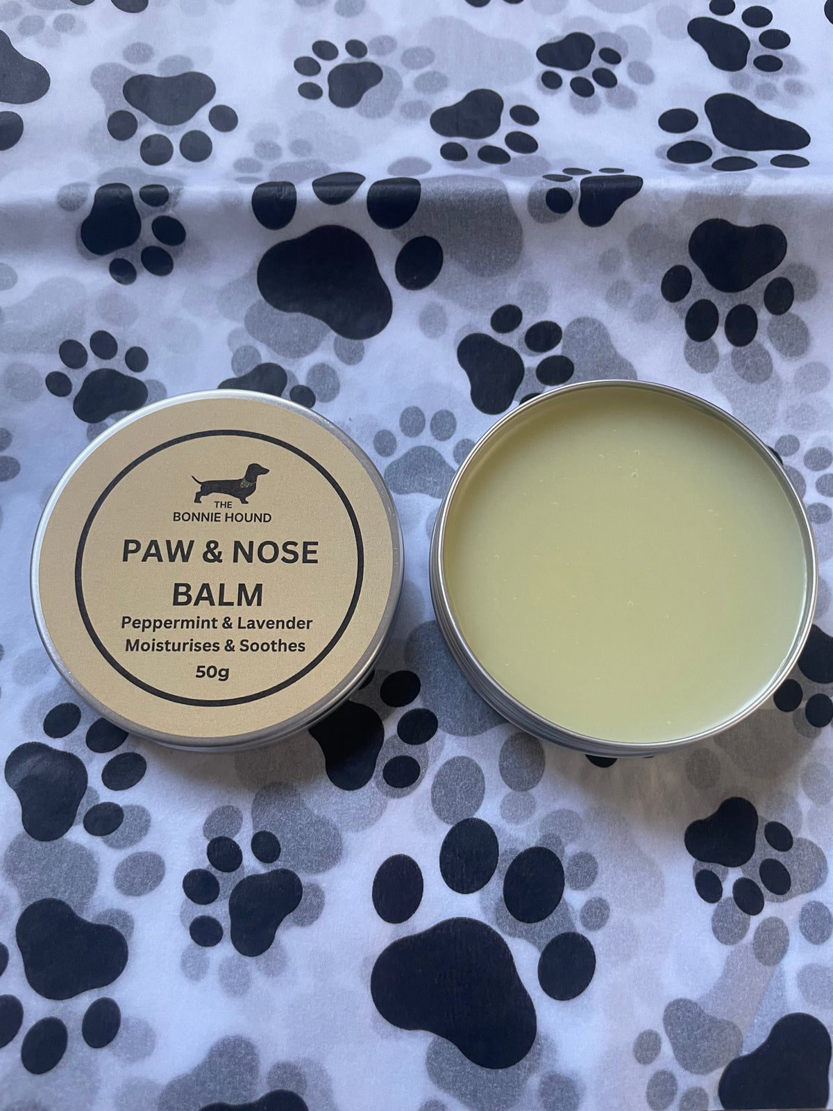 Handmade Paw, Nose and Skin Balm - Peppermint &amp; Lavender - 50g