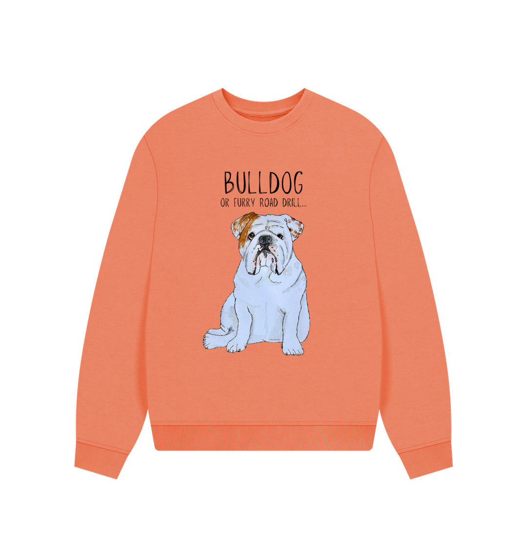 Bulldog Bliss: Furry Road Drill Oversized Sweatshirt for Fierce &amp; Cozy Style!
