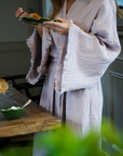 The Lilac Cloud Organic Cotton Robe: Long