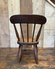 Antique Child’s Chair with Oak Seat – Nursery Book Display Plant Stand Chair A