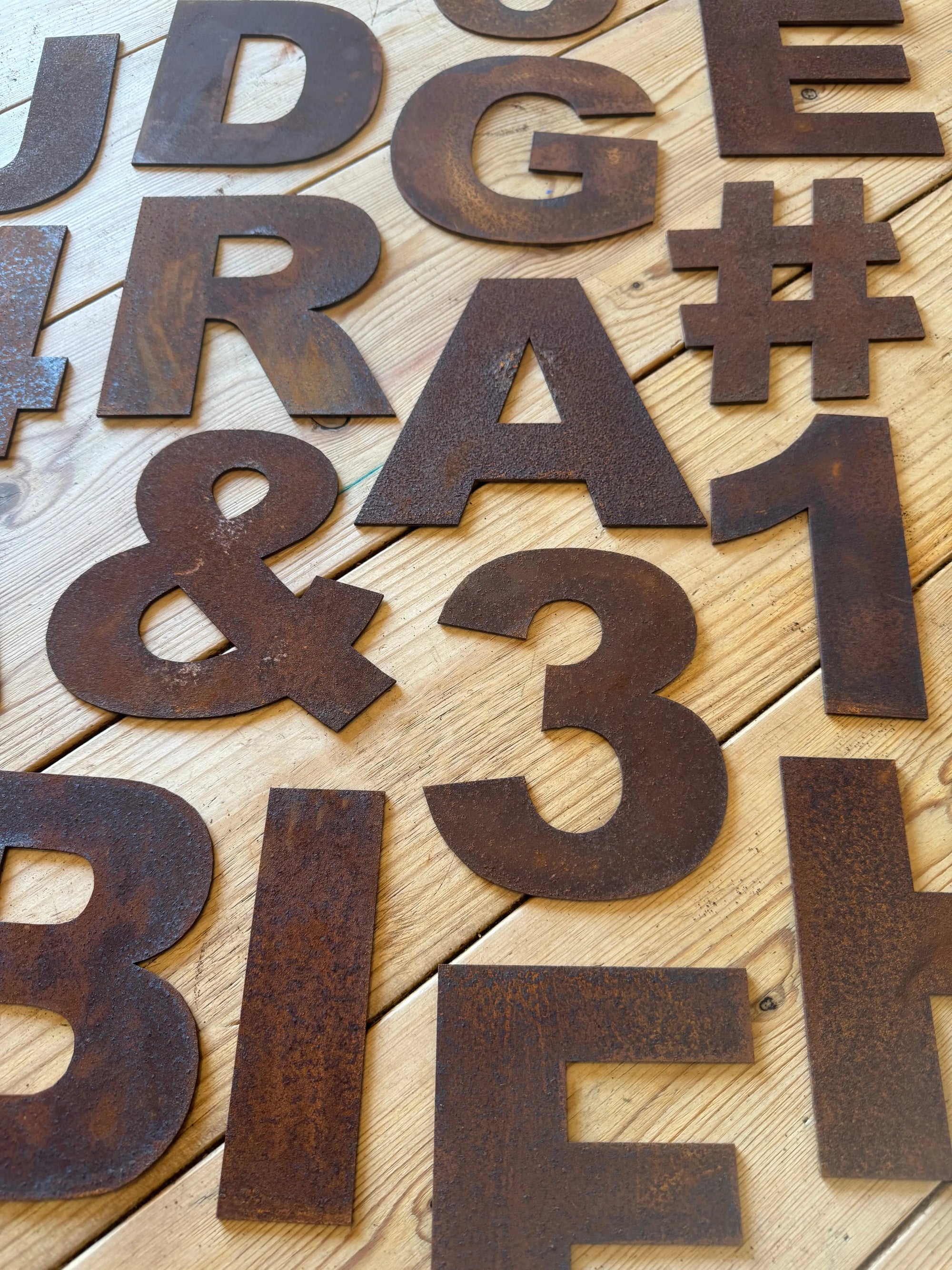 Rusty Metal Letters , Signs For The Home And Garden A–Z | Fat Font 5" Lettering
