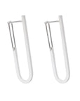 Silver U Shape Drop Earrings