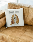 Basset Hound Cushion Cover – Guilt-Tripping in Style!