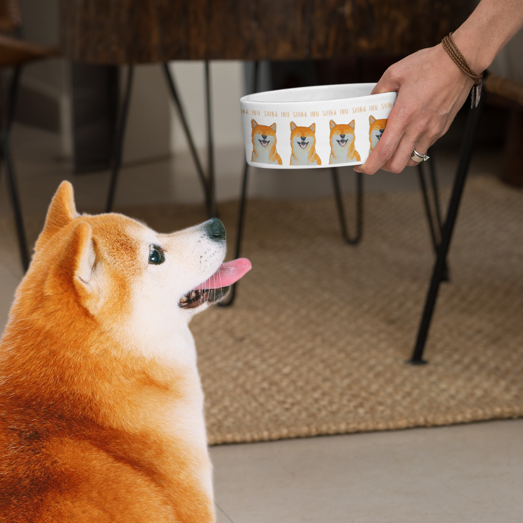 Shiba Inu Ceramic Dog Bowl