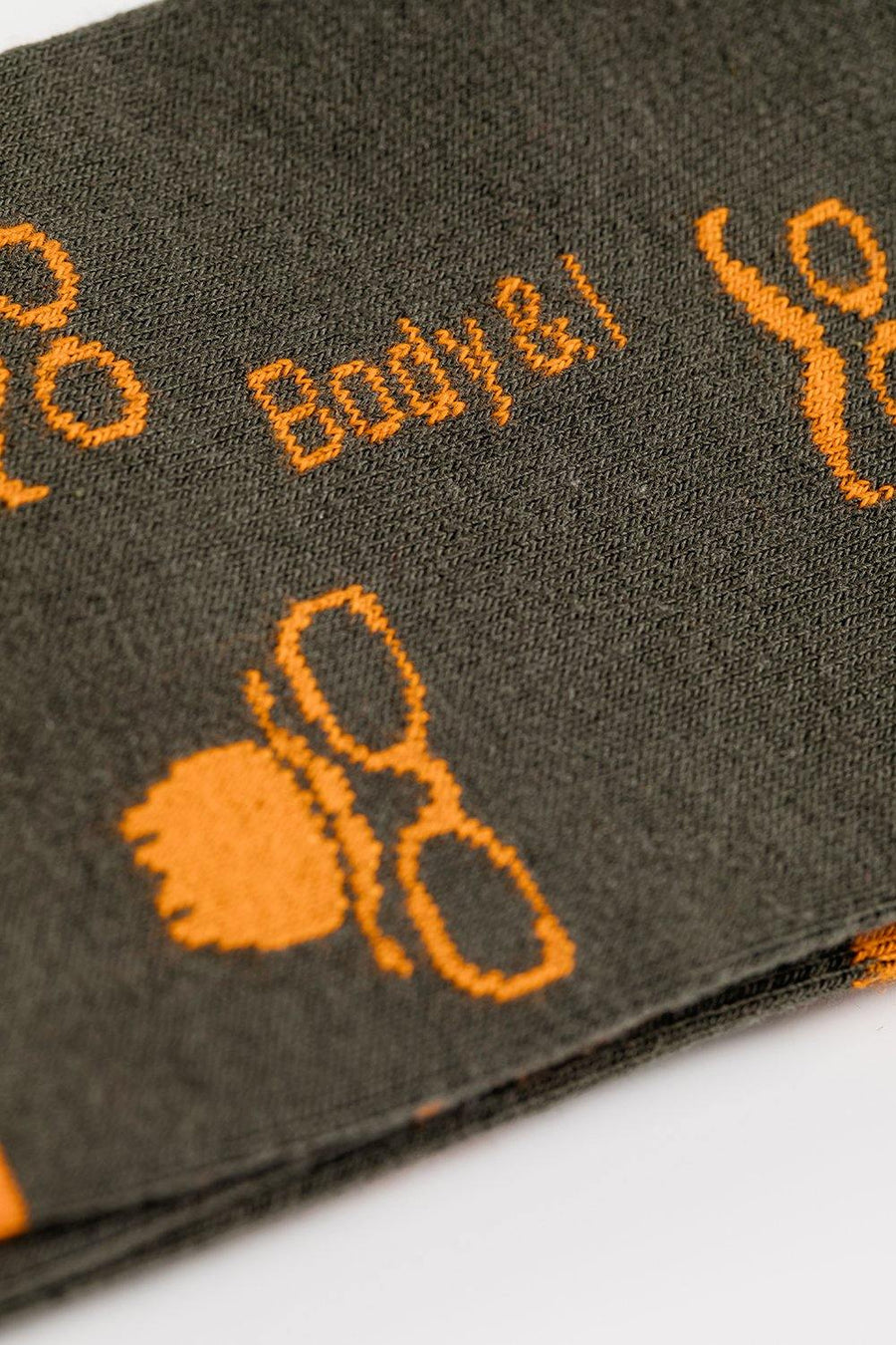 Novelty party socks with glasses and mustache, premium cotton-rich, ultra-snug, trending holiday gift, best-selling pack of 4 by Body and I at brixbailey.com
