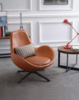 Snail Brown Chair, Leather