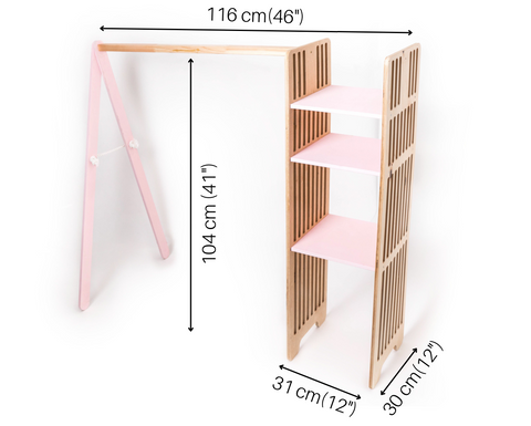 Children Wooden Clothing Rack