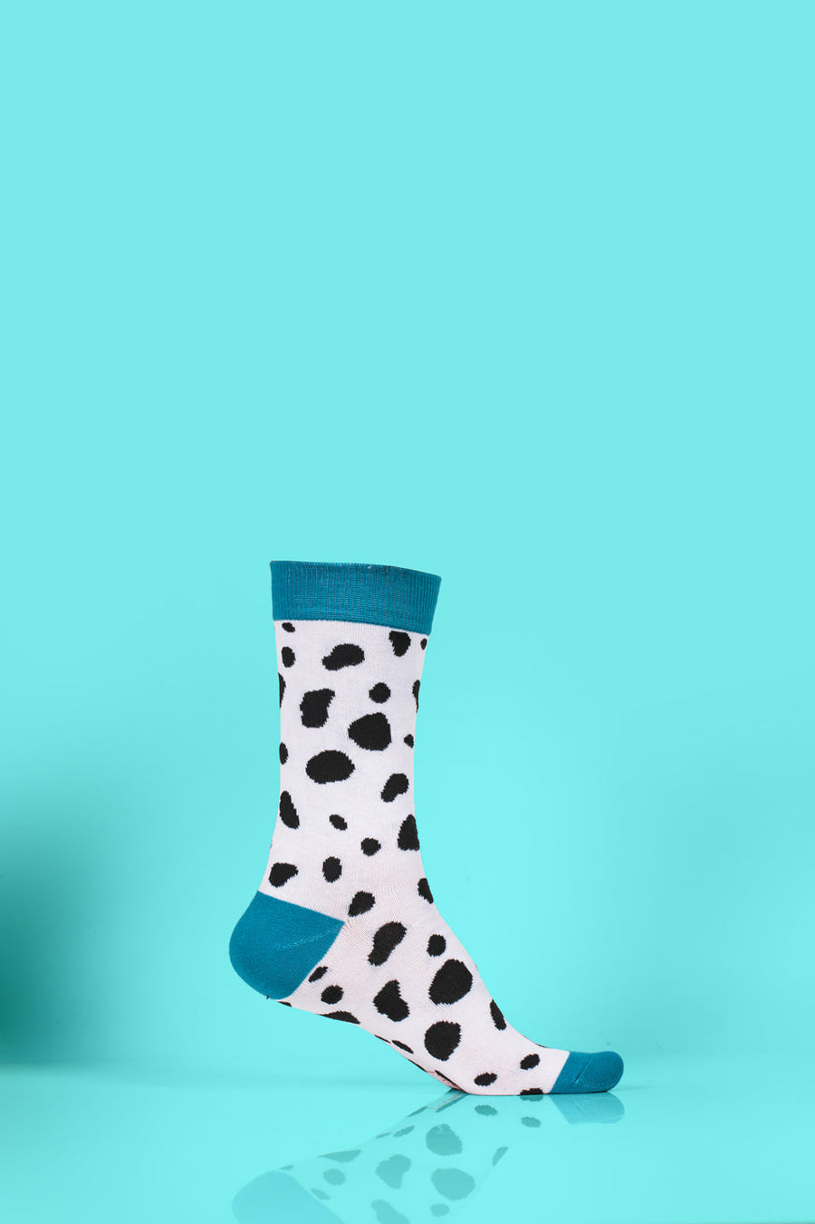 Luxury animal print mismatch socks, premium cotton blend multipack, stylish blue animal designs, trending mix and match mens socks by Body and I at brixbailey.com