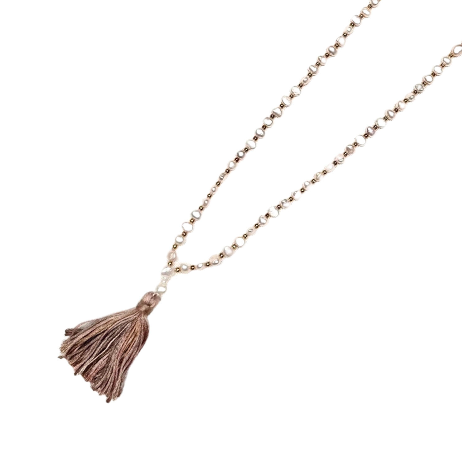 Atma Prema Mala | Peach &amp; White Pearl Mala for Unconditional Self-Love-2