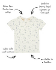 Peter Pan Short Sleeved T-Shirt - Purple Flower