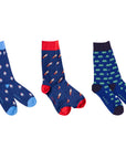 Outer Space Sock Box - 3 Pairs of Bamboo Socks (His)