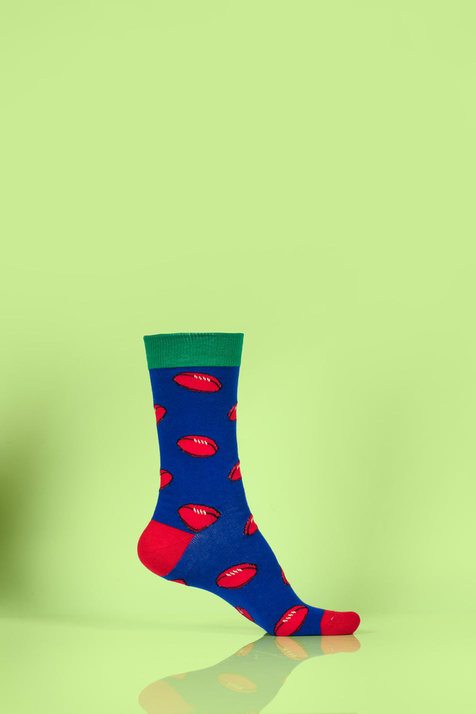 Premium rugby print mismatch socks, pack of 4, sporty and comfortable, cotton blend for all-day wear, trending rugby fan gear by Body and I at brixbailey.com