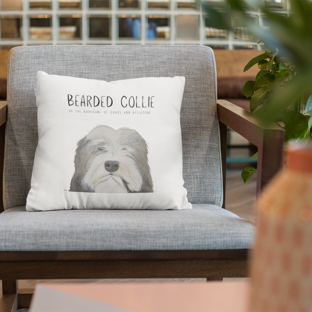 The Bearded Collie Cushion Cover: For the Chaos &amp; Cuddles You Never Knew You Needed!
