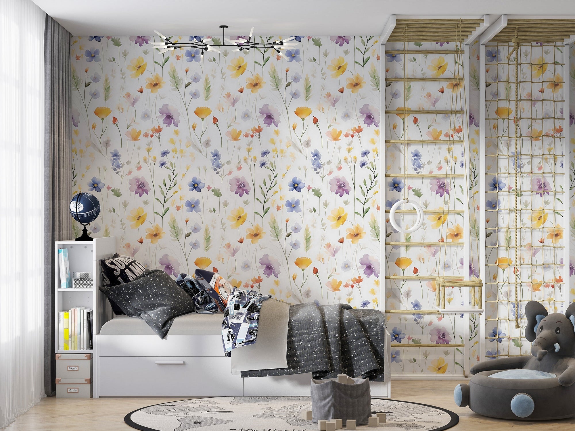 Watercolor Wild Flower Wallpaper