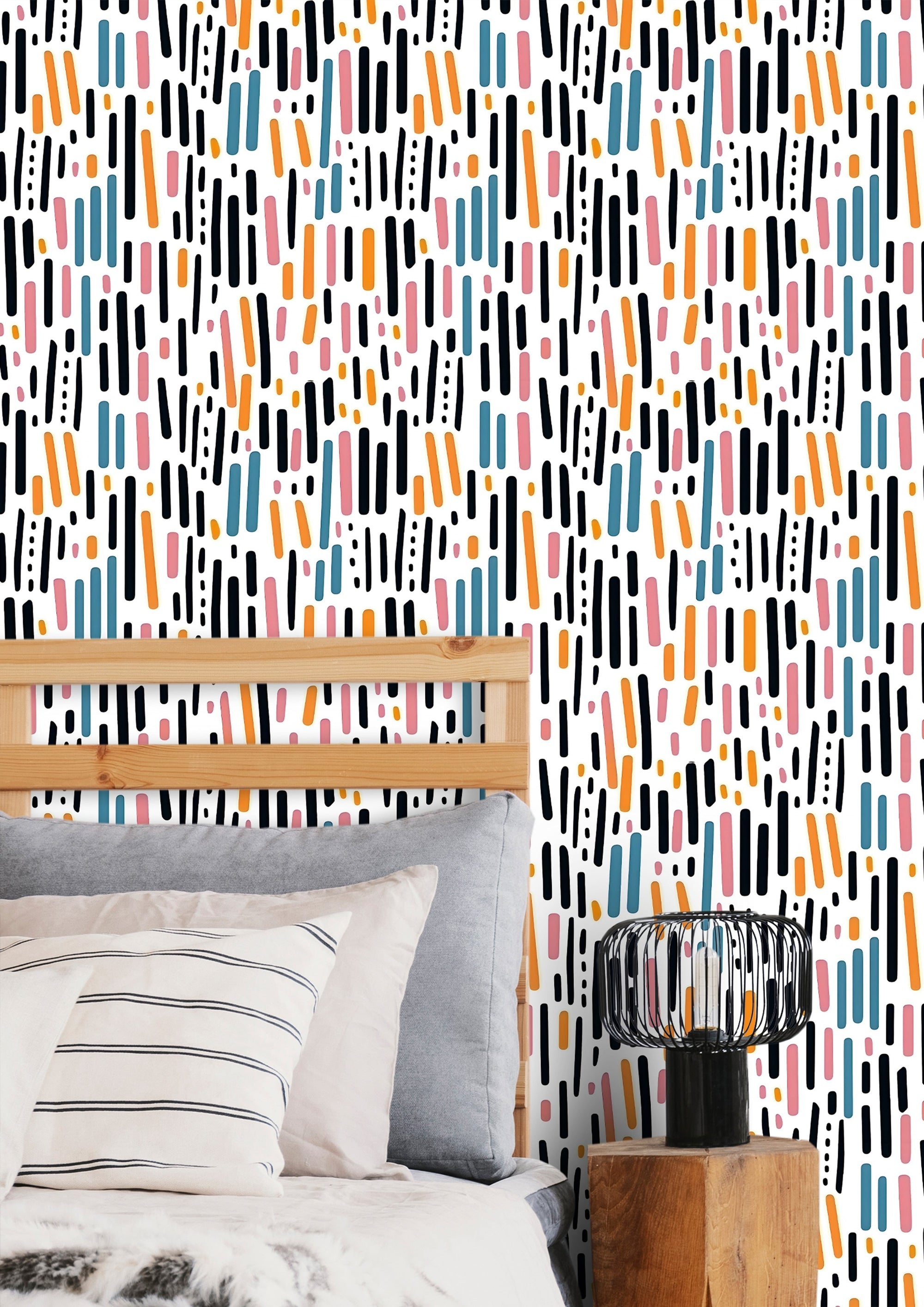 Colorful Abstract Dashes Wallpaper