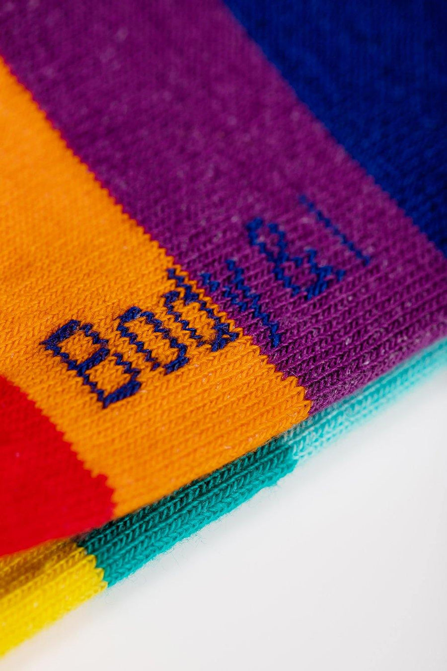 Crew-Length Rainbow Striped Socks - Pack of 4