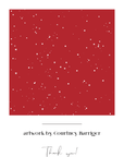 Red Stardust Silk Scarf