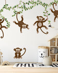 Extra Monkeys, Vines & Leaves -  Repositionable Wall Decals Add-on Set