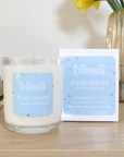 fresh sheets – white lily, sandal & iris 220g soy candle