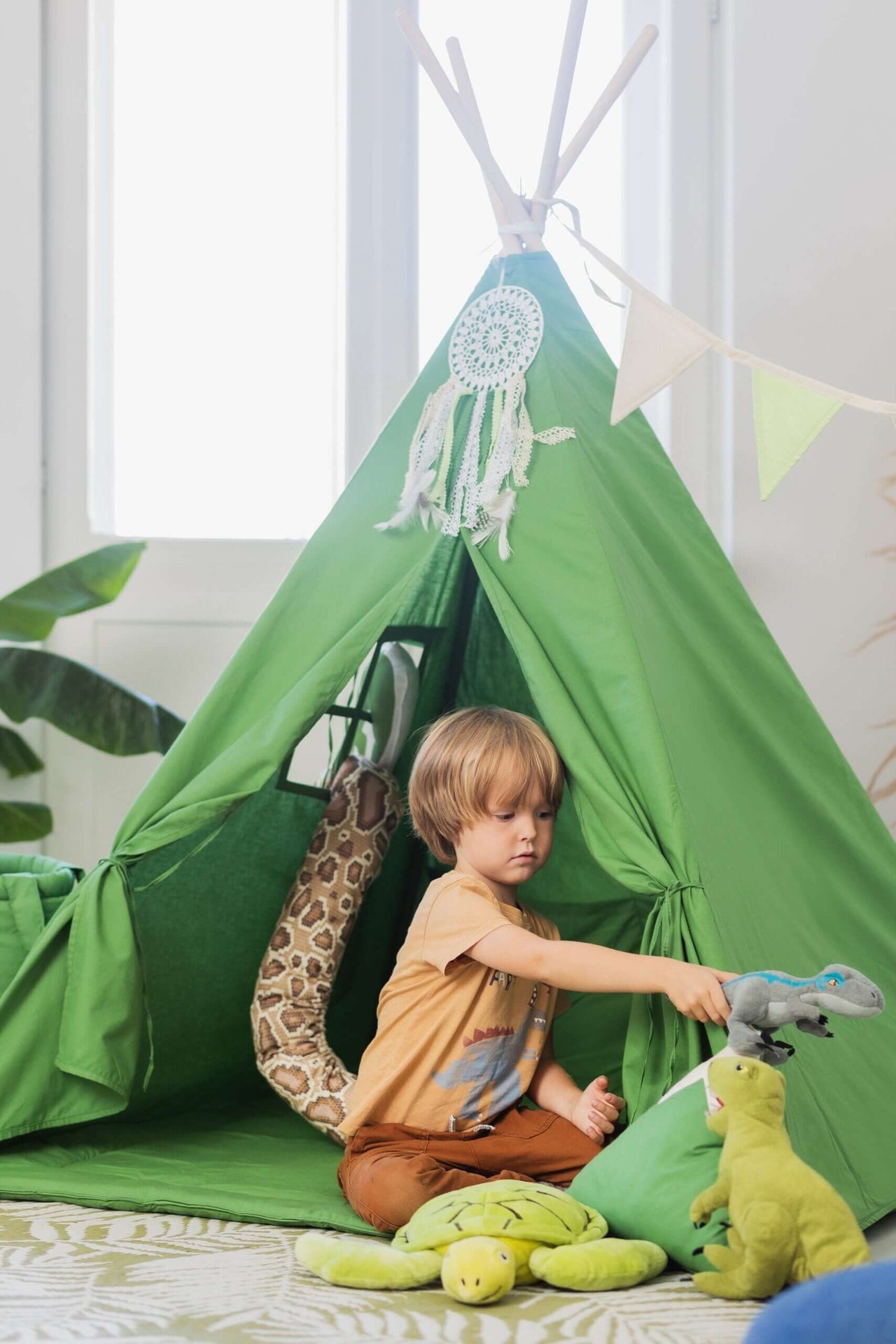 Cozy Tipi Tent Set for Kids – Imaginative &amp; Comfortable Play Area by Sówka at brixbailey.com