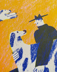 Find a dog and Stroke It riso print (A3)
