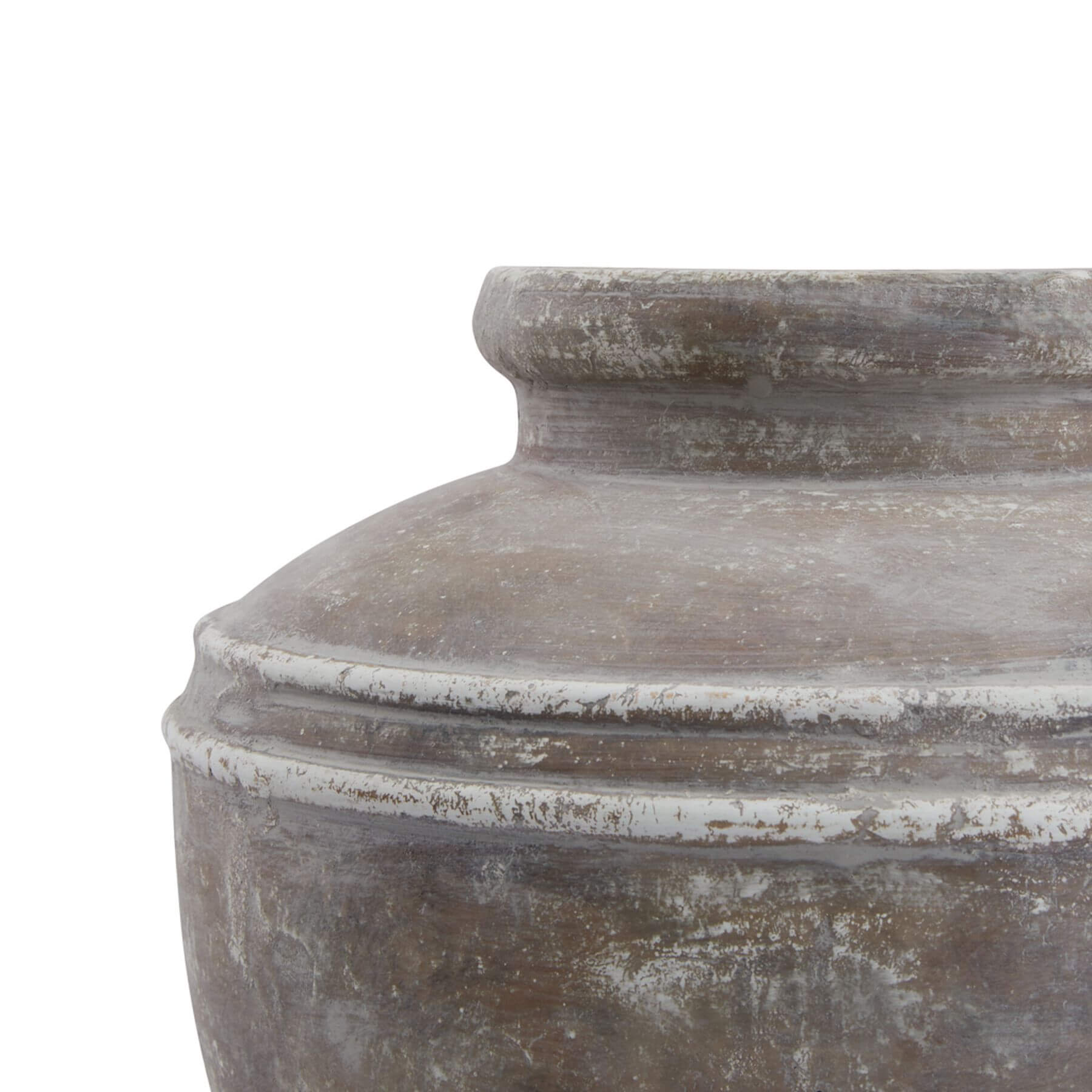 Rustic Brown Ceramic Water Pot