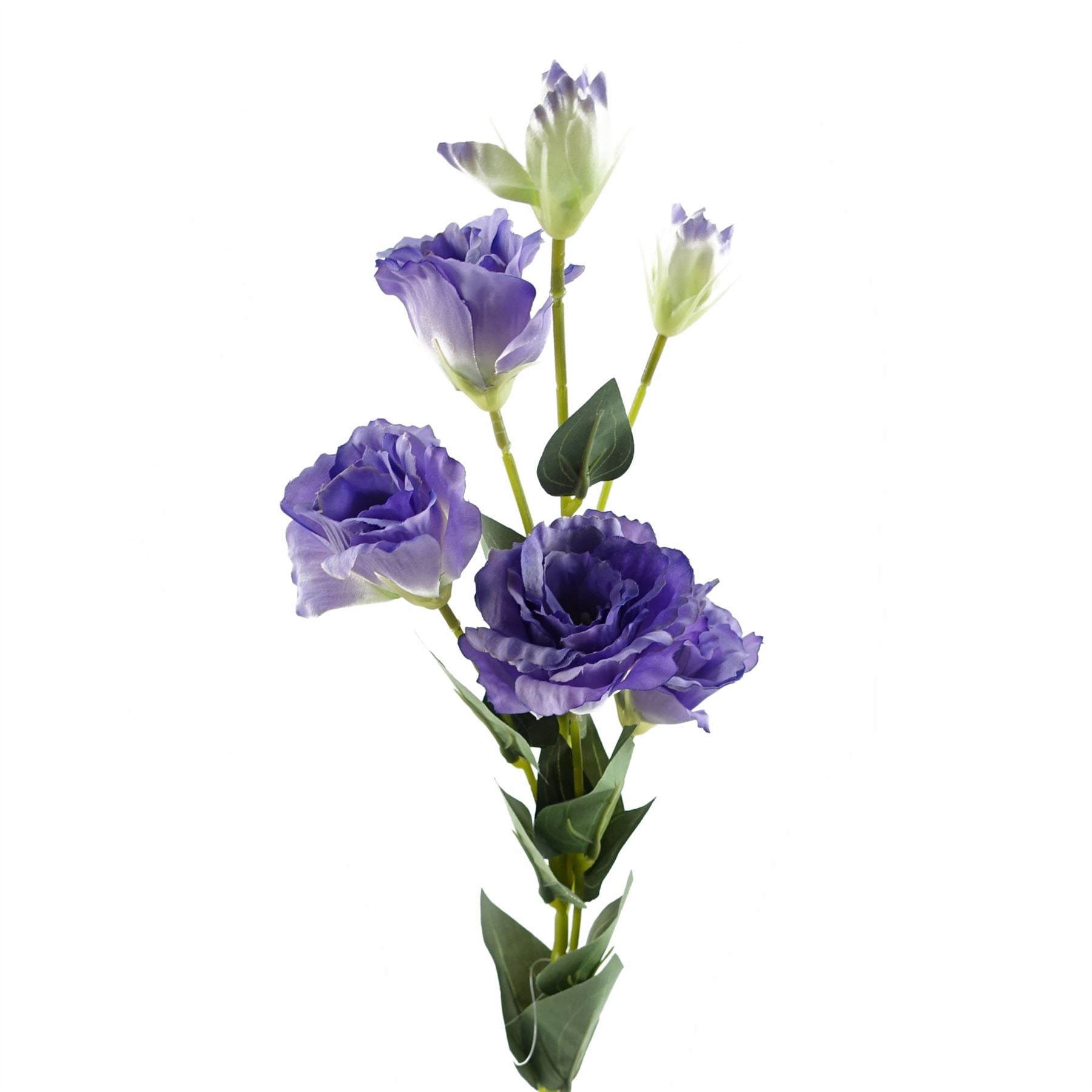 Pack of 6 x Artificial Flowers Purple Wild Rose Stem - 6 Flowers 80cm-3