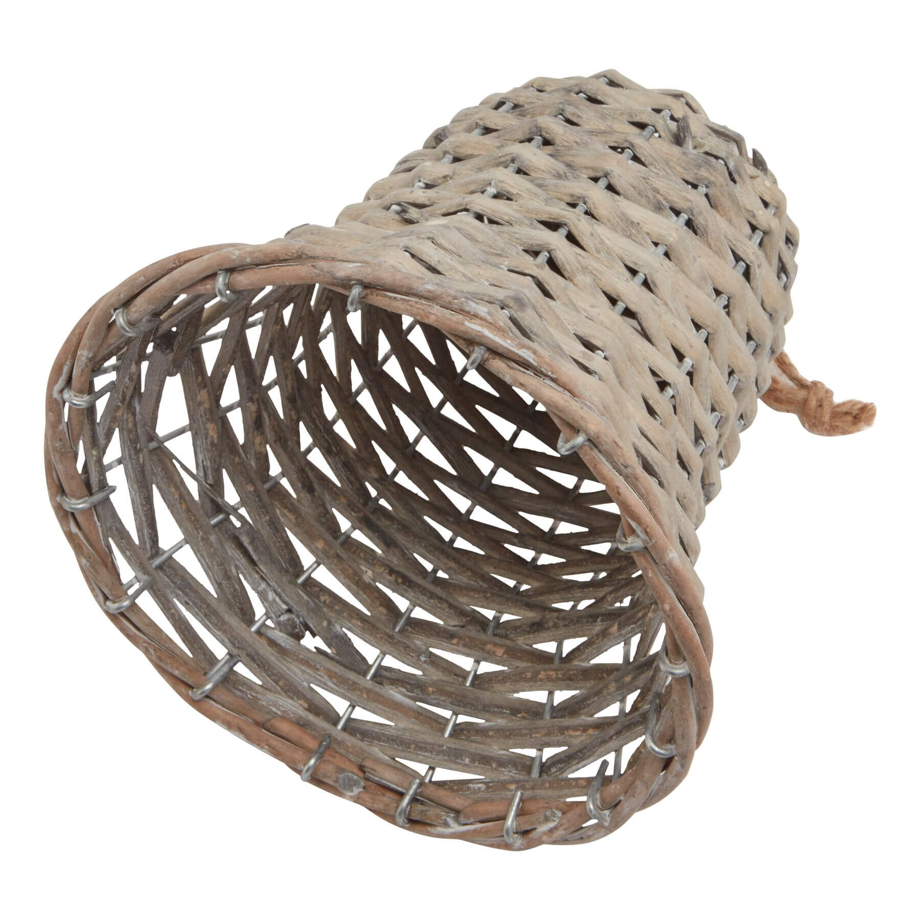 Handwoven Holiday Wicker Bell