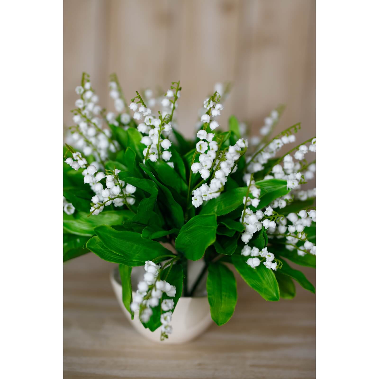 White Faux Lily of the Valley Flower Bouquet