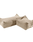 MeowBaby® Pouffe For Children, Rectangular, Corduroy - Sand