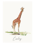 Personalised Watercolour Giraffe Print