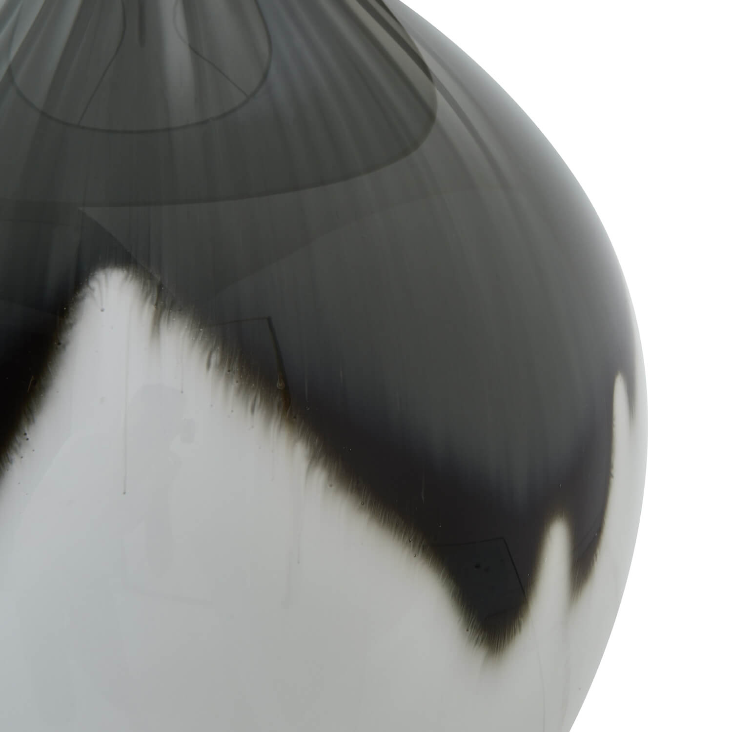 Grey Ombre Glass Table Lamp with Linen Shade