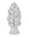 Large Ivory Ceramic Artichoke Ornament