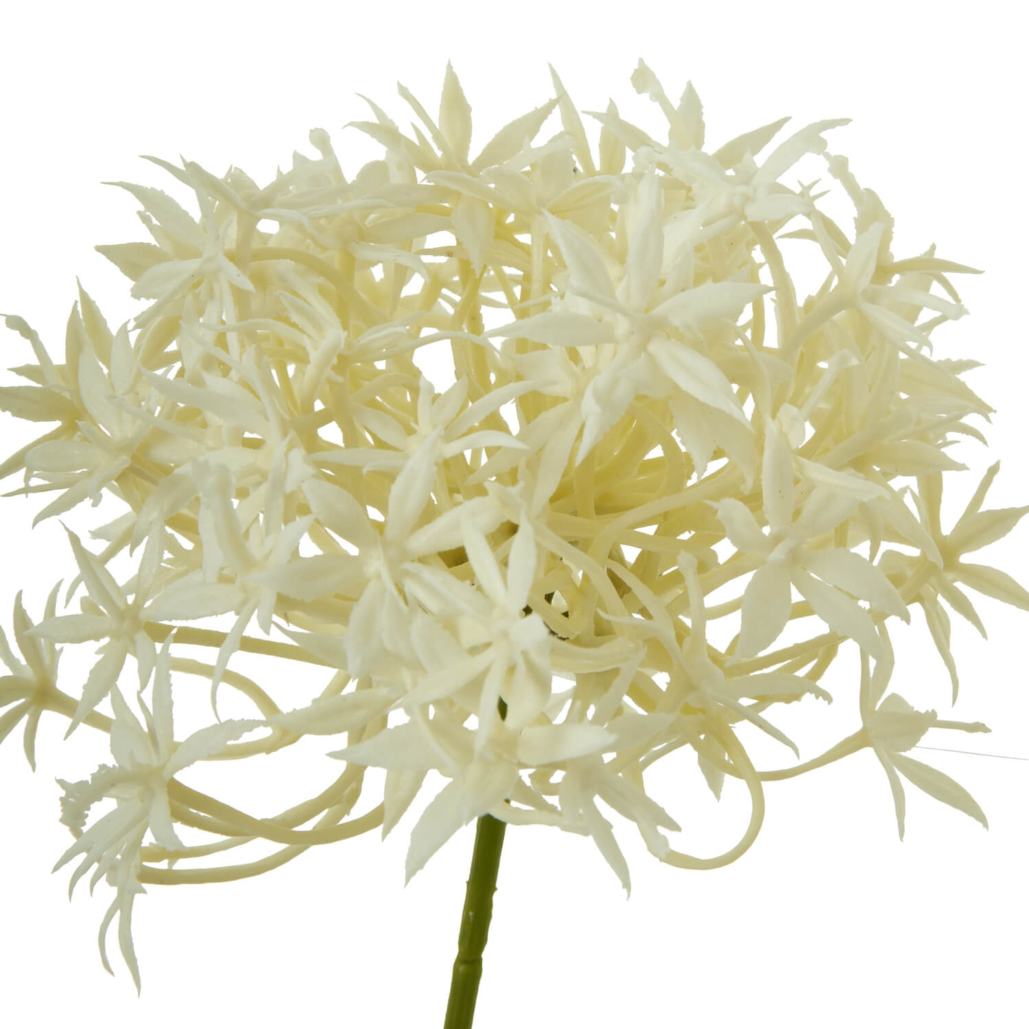 Cream Allium Artificial Flower Triple Bloom Spray