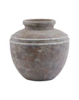 Rustic Brown Ceramic Water Pot