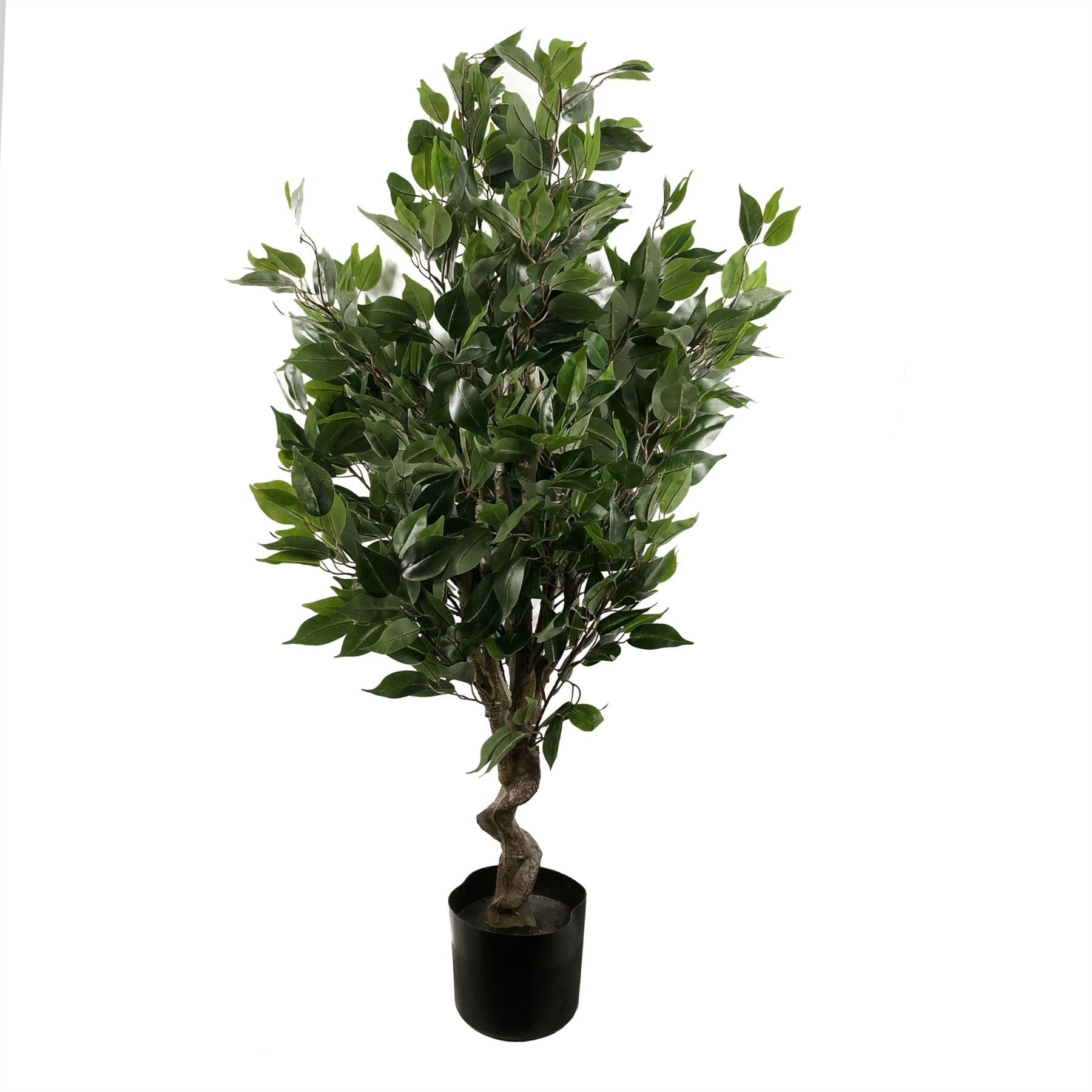 110cm Artificial Ficus Tree Silver Planter-1