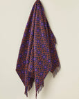 Dartmouth Shetland Pure New Wool Throw - Rust/Purple