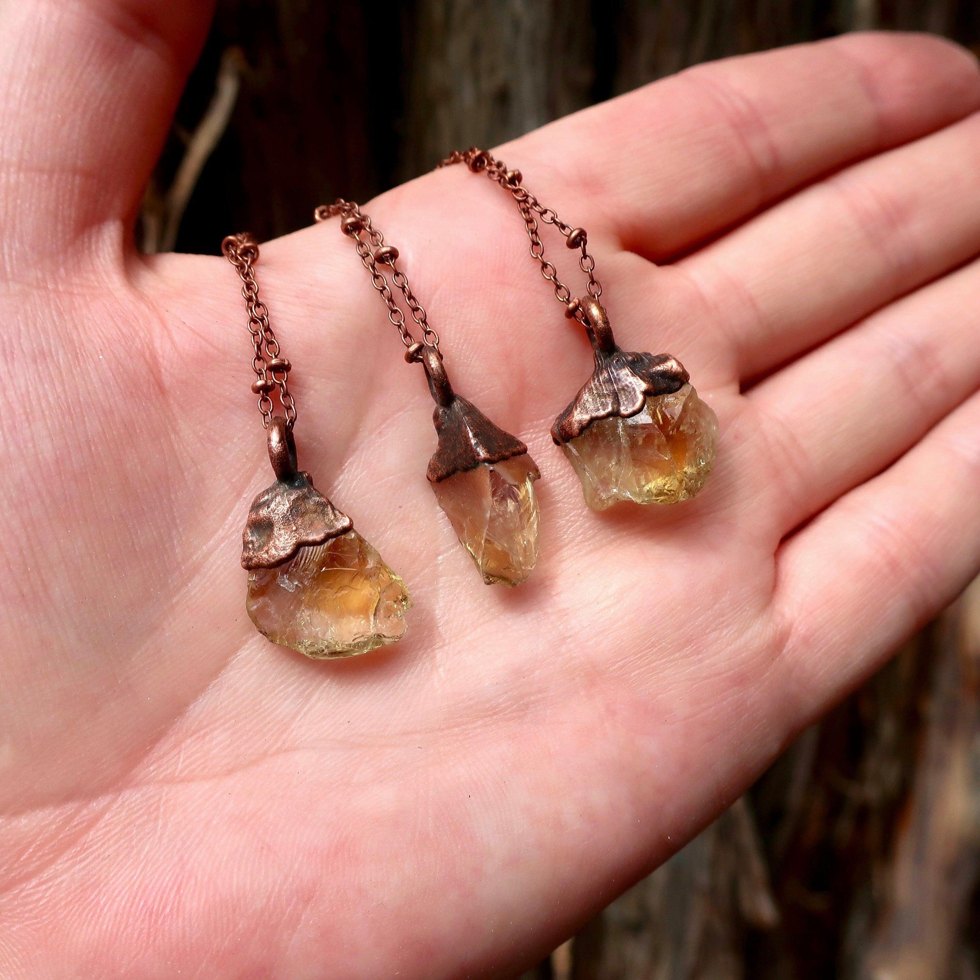 Copper Citrine Necklace - Abundance | Handmade by Blackbird &amp; Sage