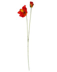 Pack of 6 x Artificial Flowers Poppy Stem - 2 Flowers 100cm-4