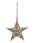 Handwoven Wicker Star Ornament for Holiday Decor