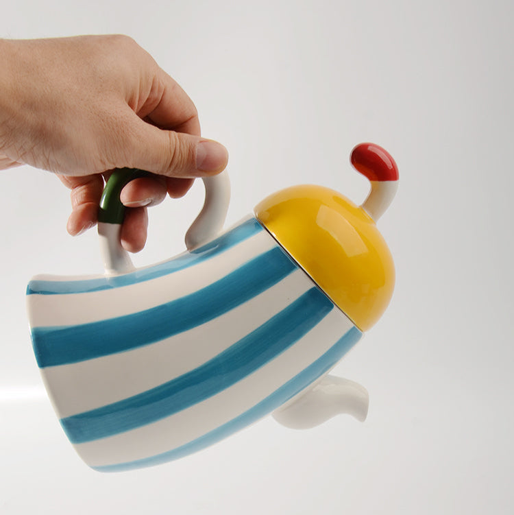 Ceramic Waist-Handle Teapot-3