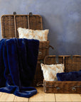Bosie Navy Blue Faux Fur Throw | Lamina