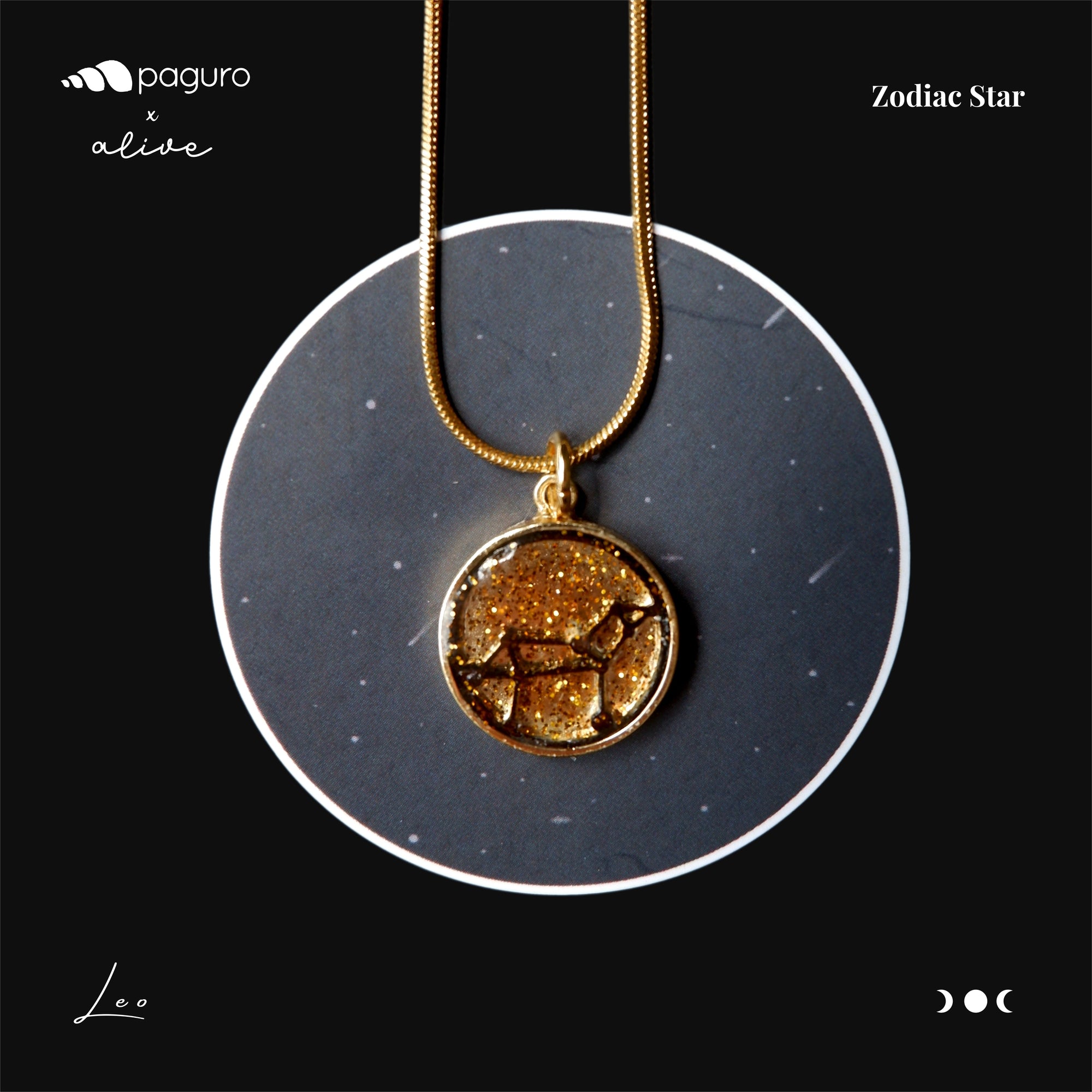 Leo Zodiac Sign Sustainable Necklace-2