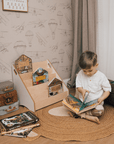 MAMOI®  Bücherregal Kinder aus holz, Kinderbücherregal, Bücherständer,  wandregal kinderzimmer, Regal, Book Shelf, Kinderregal-5